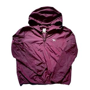 PINK Pullover Windbreaker Med-Large Maroon color